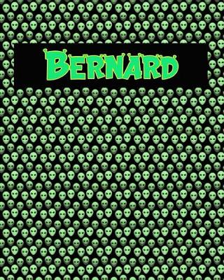 Book cover for 120 Page Handwriting Practice Book with Green Alien Cover Bernard