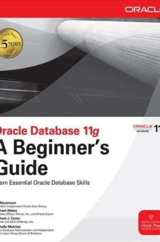 Cover of Oracle Database 11g a Beginner's Guide