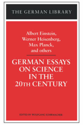 Cover of German Essays on Science