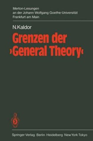 Cover of Grenzen der ‘General Theory’