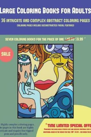 Cover of Large Coloring Books for Adults (36 intricate and complex abstract coloring pages)