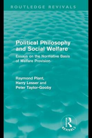 Cover of Political Philosophy and Social Welfare (Routledge Revivals)