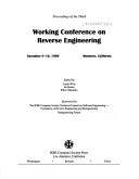 Book cover for 3rd Working Conference on Reverse Engineering