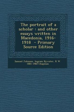 Cover of The Portrait of a Scholar