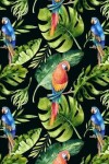 Book cover for My Big Fat Journal Notebook For Bird Lovers Tropical Parrots Pattern 2