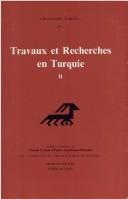 Book cover for Travaux Et Recherches En Turquie. Vol. II