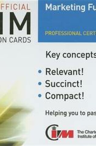 Cover of CIM Revision Cards 05/06: Marketing Fundamentals
