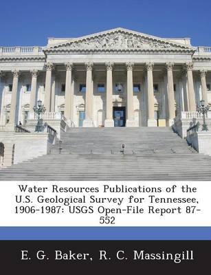 Book cover for Water Resources Publications of the U.S. Geological Survey for Tennessee, 1906-1987