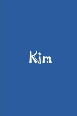 Cover of Kim - Blue Personalized Journal / Notebook / Blank Lined Pages / Soft Matte