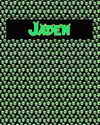 Book cover for 120 Page Handwriting Practice Book with Green Alien Cover Jaden