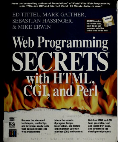 Book cover for Web Programming Secrets with VRML, HTML, CGI and PERL 5