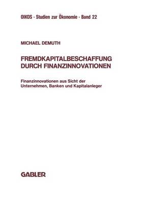 Book cover for Fremdkapitalbeschaffung durch Finanzinnovationen