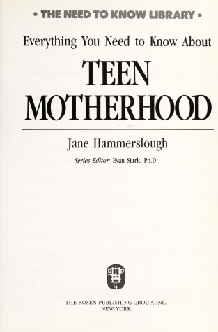 Book cover for Everything ... Teenage Motherhood