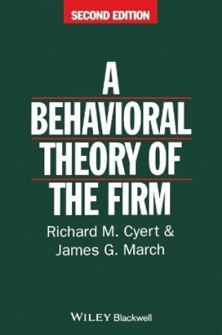 Cover of Behavioral Theory of the Firm