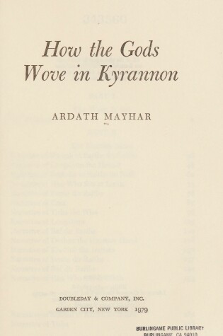 Cover of How the Gods Wove in Kyrannon