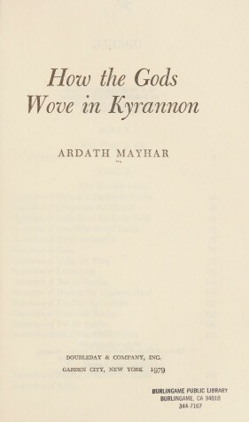 Book cover for How the Gods Wove in Kyrannon