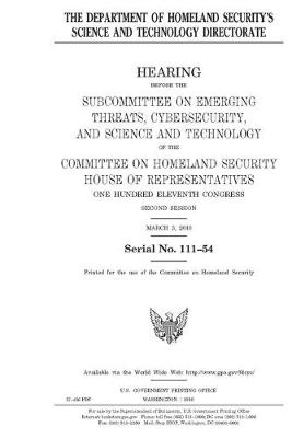 Book cover for The Department of Homeland Security's Science and Technology Directorate