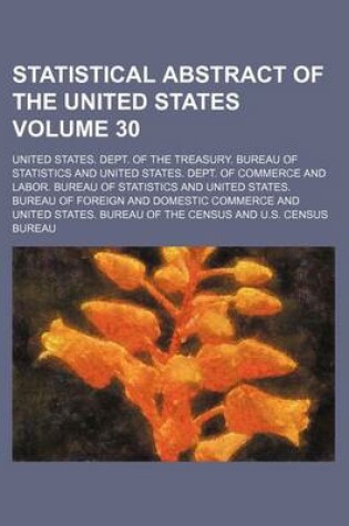 Cover of Statistical Abstract of the United States Volume 30