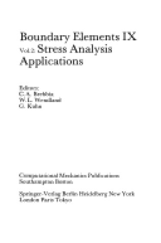 Cover of Volume 1: Mathematical and Computational Aspects. Volume 2: Stress Analysis Applications. Volume 3: Fluid Flow and Potential Applications