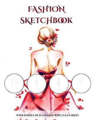Book cover for Fashion Sketchbook (with female outlines and wipe clean sheet)