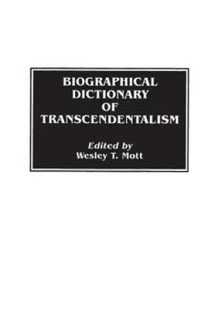 Cover of Biographical Dictionary of Transcendentalism