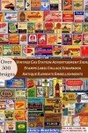 Book cover for Vintage Gas Station Advertisement Signs Stamps Label Collage Scrapbook Antique Elements Embellishments