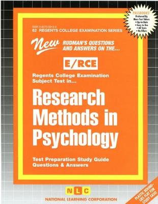 Book cover for Research Methods In Psychology