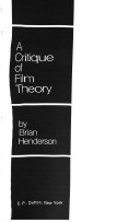 Book cover for Critique of Film Theory