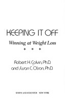 Book cover for Keeping it off