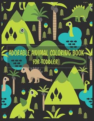 Book cover for Adorable animal coloring book for kids