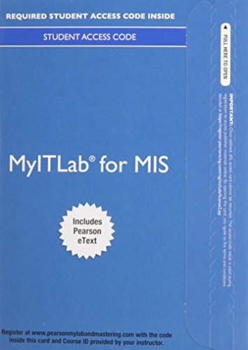 Book cover for Myitlab with Pearson Etext -- Access Card -- For MIS Essentials