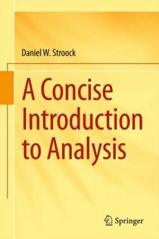 Cover of A Concise Introduction to Analysis