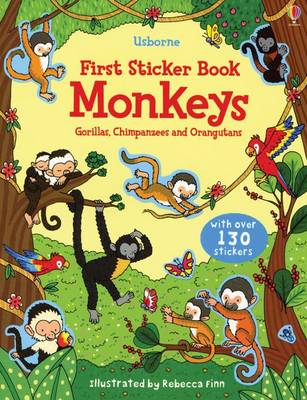 Book cover for First Sticker Book Monkeys