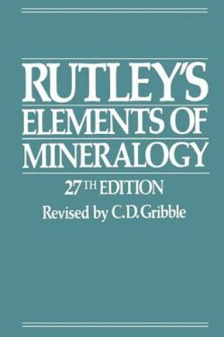 Cover of Rutley’s Elements of Mineralogy