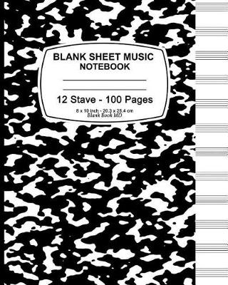 Book cover for Blank Sheet Music Notebook - (Black Marble)