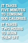 Book cover for It Takes 5 Minutes to Consume 500 Calories. It Takes 2 Hours to Burn Them Off