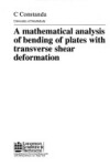 Book cover for A Mathematical Analysis of Bending of Plates with Transverse Shear Deformation