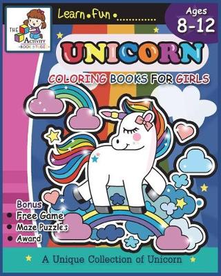 Book cover for Unicorn Coloring Books for Girls Ages 8-12