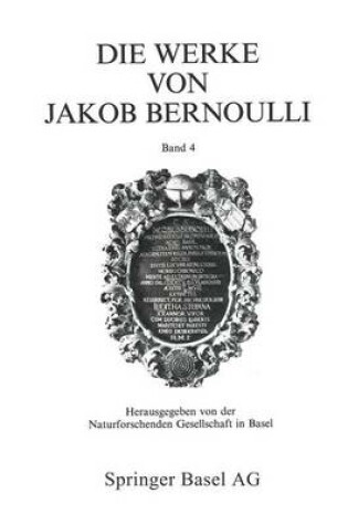 Cover of Die Werke Von Jakob Bernoulli