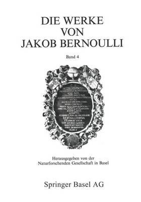 Cover of Die Werke Von Jakob Bernoulli