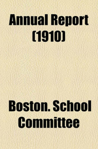 Cover of Annual Report (1910)