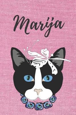 Book cover for personalisiertes Notizbuch Katze / Notizheft / Journal / Malbuch / Tagebuch / Kritzelbuch / DIN A5 / Geschenk Marija