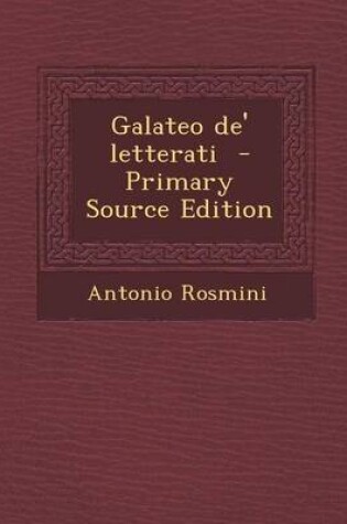 Cover of Galateo de' Letterati