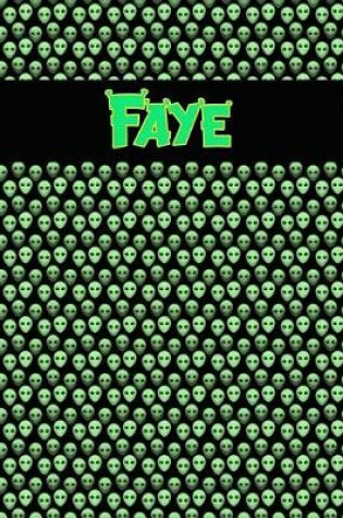 Cover of 120 Page Handwriting Practice Book with Green Alien Cover Faye