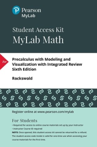 Cover of MyLab Math with Pearson eText -- 24-Month Standalone Access Card -- for Precalculus with Integrated Review