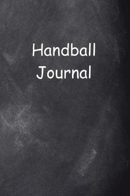 Book cover for Handball Journal Chalkboard Design