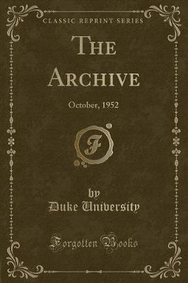 Book cover for The Archive