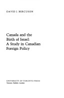 Book cover for Canada and the Birth of Israel