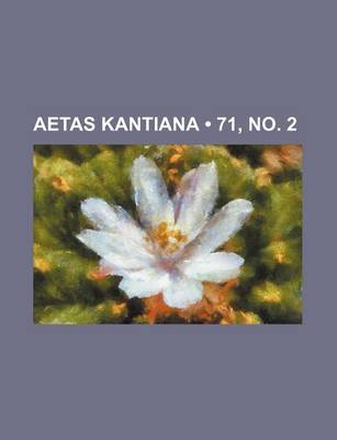 Book cover for Aetas Kantiana