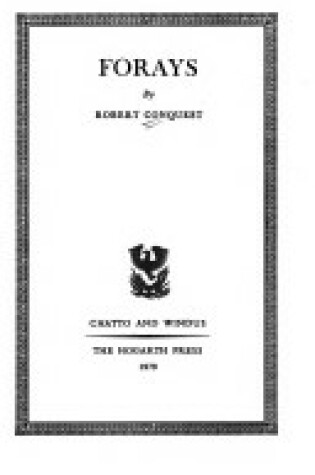 Cover of Forays